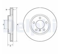 2x Brake disc Vented BG4771C DELPHI for MINI MINI COUNTRYMAN MINI PACEMAN