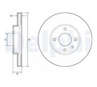 DELPHI BG4951C Brake disc