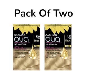 X2 Garnier Olia Permanent Hair Colour - 9.30 Caramel Gold (The Golds Collection)