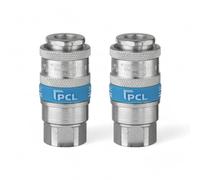 x2 Genuine PCL Air Line Airflow Female Coupling 3/8 BSP Fitting Connector