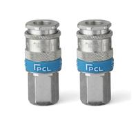 x2 Genuine PCL Air Line XF Euro Range Female Coupling 1/4 BSP Fitting Connector
