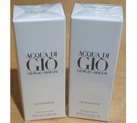 x2 Giorgio Armani - Acqua Di Gio Eau De Toilette 15ml Travel Spray For Men New