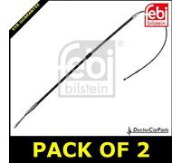 x2 Handbrake Cable Parking Rear FOR BMW E34 34411162005 34411156436 12303