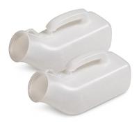 x2 IndustraCare Plastic Reusable Male Urinal Bottle 1000ml