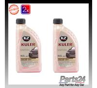 x2 K2 Ready To Use RED Car Antifreeze Radiator Coolant Long Life G12+ -35°C 1L