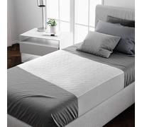 x2 Lynmark® Washable Bed Pads 34"x36" Underpads with Extra Long Tucks and Heavy Absorbency, Reusable Cotton Enhanced Waterproof Mattress Protector Best for Incontinence & Bed Wetting, Pack of 2, Twin