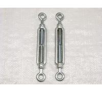 x2 M10 Galvanised Forged Straining Screw Eye Eye - Caravan Turnbuckle Open Body