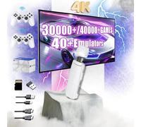 X2 MAX Retro Game Console Game Stick,4K HD Output Built-in 40000+ Games,40+ Emulators,Linux System,Plug & Play Arcade 3D Video Game Consoles with Dual 2.4G Wireless Controllers,Connect TV (128G)