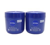 X2 Nivea Rich Nourishing Body Cream Dry Skin Almond Oil 400ml Tub