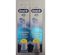 x2 Oral-B iO Ultimate Cleaning Toothbrush Heads - White (Pack of 4)