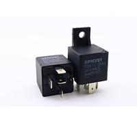 (x2) PC792A-1C-C1-12S-RN-X-2 | 5 Pin Bosch Style SPDT 12 VDC Coil, 40/30 A Switching, Mini ISO Sealed Automotive Plug in Relay, Plastic Mounting Bracket, W/Resistor | Cross: Omron G8JN-1C7T-MF-R-DC12