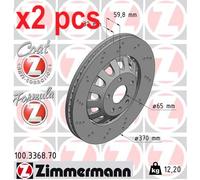 X2 PCS 100.3368.70 BRAKE DISC ZIMMERMANN