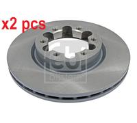 X2 PCS 108492 FRONT AXLE BRAKE DISC FEBI BILSTEIN