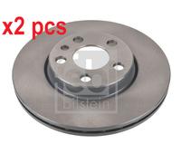 X2 PCS 12036 FRONT AXLE BRAKE DISC FEBI BILSTEIN