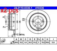 ATE 24.0110-0336.1 Brake disc