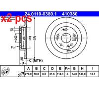 Rear Brake Disc Honda:CIVIC IX 9,VIII 8 42510-TV0-E00 42510-TV0-E01