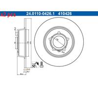 Fits ATE 24.0110-0426.1 Brake disc 1 pc. 24.0110-0426.1 Brake disc re ⭐UK Stock⭐
