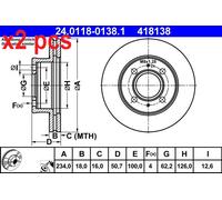 ATE 24.0118-0138.1 Brake disc