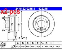 ATE 24.0122-0245.1 Brake disc