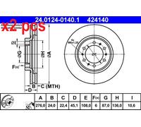 ATE 24.0124-0140.1 Brake disc
