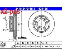 ATE 24.0124-0165.1 Brake disc