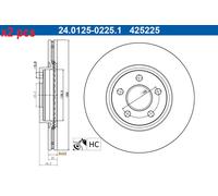 X2 PCS 24.0125-0225.1 BRAKE DISC ATE