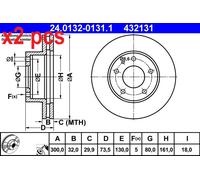 ATE 24.0132-0131.1 Brake disc