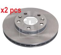 X2 PCS 40075 FRONT AXLE BRAKE DISC FEBI BILSTEIN