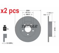 X2 PCS 92092103 REAR AXLE BRAKE DISC TEXTAR