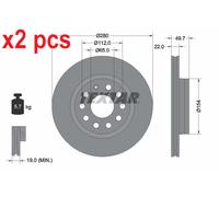 X2 PCS 92120705 BRAKE DISC TEXTAR