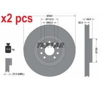 X2 PCS 92229805 BRAKE DISC TEXTAR