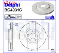 X2 PCS BG4931C BRAKE DISC DELPHI