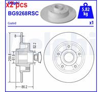 X2 PCS BG9268RSC BRAKE DISC DELPHI