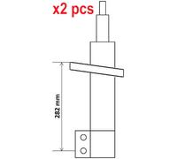 X2 PCS BOTH SIDES L&R FITS CITROËN DISPATCH III VAN SHOCK ABSORBER 3348085 KYB