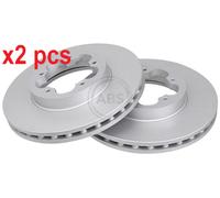 Front Set 2x Brake Discs A.B.S. 17743 for Ford Transit (06-14)