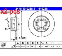 ATE 24.0110-0258.1 Brake disc