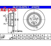 X2 PCS BRAKE DISC 24.0110-0270.1