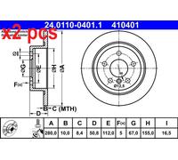 X2 PCS BRAKE DISC 24.0110-0401.1