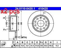X2 PCS BRAKE DISC 24.0110-0420.1