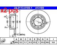 X2 PCS 24.0113-0189.1 BRAKE DISC ATE