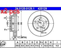 ATE 24.0125-0129.1 Brake disc