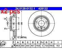 X2 PCS BRAKE DISC 24.0128-0132.1