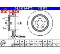 ATE 24.0128-0270.1 Brake disc