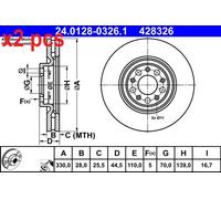 ATE 24.0128-0326.1 Brake disc