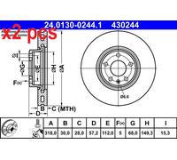X2 PCS BRAKE DISC 24.0130-0244.1