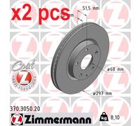 ZIMMERMANN COAT Z Brake disc 370.3050.20 297 28 6/5 5 114 internally vented Coated MAZDA: 6 Saloon, CX-5 I, 6 Estate