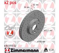 X2 PCS BRAKE DISC 610.3717.52