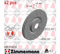 X2 PCS 610.3726.52 BRAKE DISC ZIMMERMANN