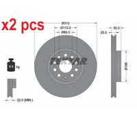 X2 PCS BRAKE DISC 92120505