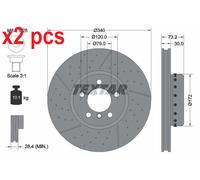 X2 PCS BRAKE DISC 92265025